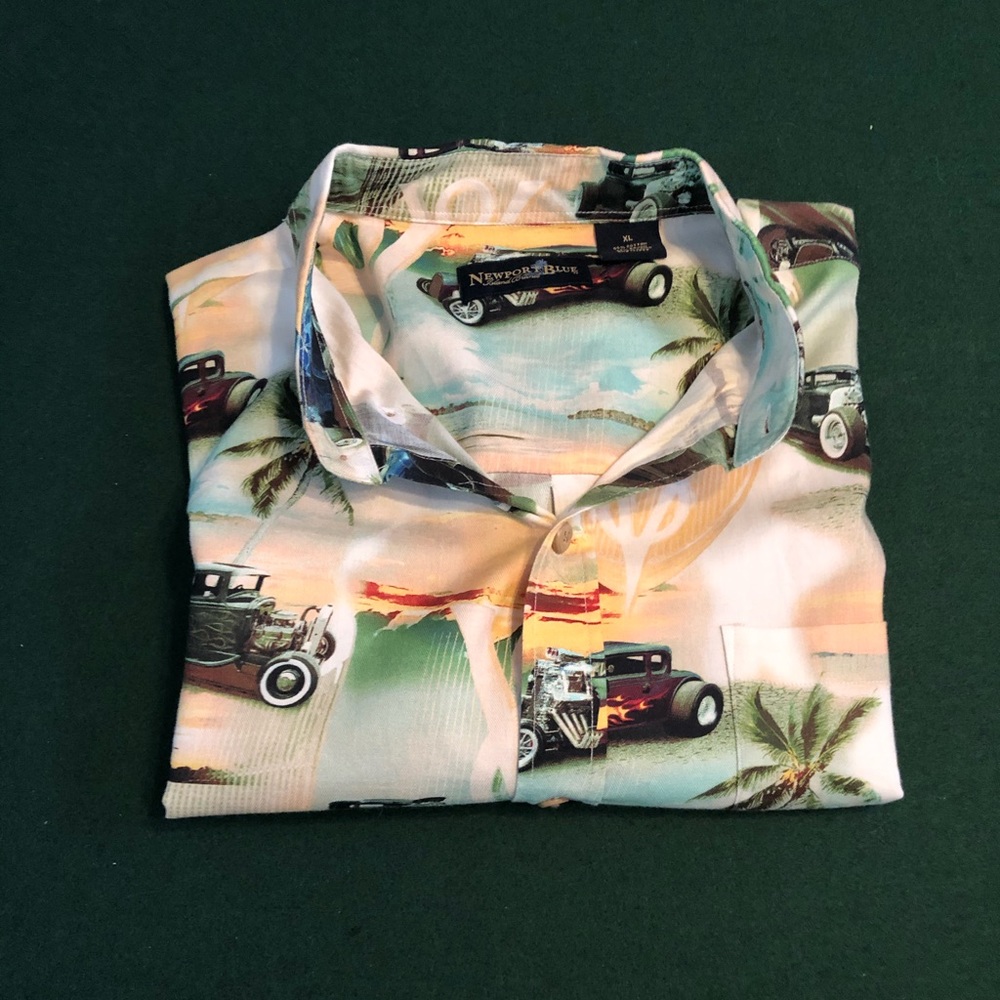 Newport Blue Hot Rod Shirt NWOT